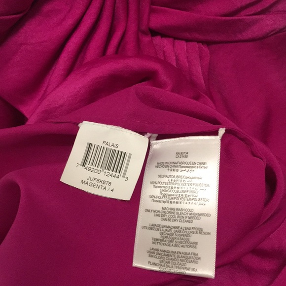 ✨ Moving sale 🚗- BCBG Maxazaria Hot Pink One Shoulder Palais Dress, 4 - Picture 8 of 11